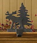 Christmas Stocking Holder Hanger - Iron Moose & Tree Black By Park Designs. Fixed Price $25.99.