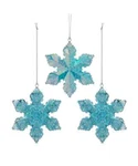 Set Of Turquoise Snowflake Ornaments T3151. Fixed Price $18.99.