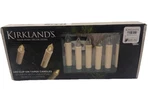 Nib Kirklands Christmas Led Warm White Clip-on 12 Taper Candles Set W/remote Bo. Fixed Price $24.79.
