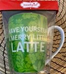 Mud Pie Have Yourself Merry Little Latte 12 Oz. Ceramic Coffee Mug Cup. Fixed Price $22.00.