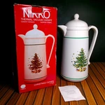 Nikko Thermal Vacuum Carafe + Lid Christmas Tree Insulated. Fixed Price $20.00.