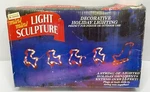 Vtg Mr. Christmas Sleigh Reindeer Colorful Holiday Light Sculpture Extends 15. Fixed Price $38.40.