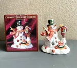 & Christmas Hand Painted Snowman Tealight Candleholder Nib. Fixed Price $6.66.