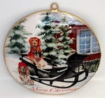 Melrose International Lg Double-sided Disc Christmas Ornaments 5.5 Gold Trim. Fixed Price $13.20.
