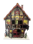 Vintage 23" Wooden Advent Calendar 24 Door Christmas House Costco With Box. Fixed Price $89.99.