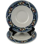 Oneida Valley Saucer Plates Set Of 2 Vtg Holiday Dining Snowman Winter. Fixed Price $6.99.