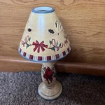 Lenox Winter Greetings Candlestick Lamp Ivory Red Cardinal 14 6.5. Fixed Price $24.20.