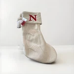 St. Nicholas Square 21 Inch White Knitted Initial Monogram Christmas Stocking. Fixed Price $19.79.