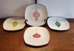 Set Of 4 Holiday Time Christmas Ornament 7-1/2" Salad Dessert Plates New. Fixed Price $13.99.