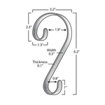 Haute Decor Stocking Scrolls Hanger - 2 Pack (silver). Fixed Price $12.72.