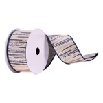 Vickerman 2.5"X10YD Navy/cream/champagne Ribbon. Fixed Price $39.75.