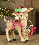 Bethany Lowe Christmas Reindeer Carrying Basket TJ3319 11 New. Fixed Price $88.95.