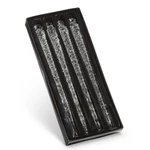 Kurt Adler Raz 9" Clear Glass Icicle Christmas Ornament Set Box Of 4. Fixed Price $26.29.