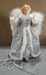 Silver Angel Christmas Tree Topper 12" Led Light Up Holiday. Fixed Price $14.75.