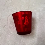 Red Christmas Holiday Frosted Votive Candle Holder Table Snowflake Gift. Fixed Price $8.12.