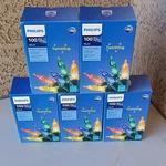Philips Led 100 Mini Twinkling Multicolor String Lights Outdoor 33 Ft 5 Box Lot. Fixed Price $90.00.