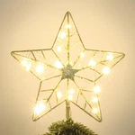 Christmas Tree Topper, Gold Glittered Hollow 5-POINT Star For. Fixed Price $20.64.