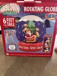 Airblown Inflatable Rotating Globe Here Comes Santa Claus 6 Feet Tall. Fixed Price $249.95.