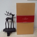 Pottery Barn Christmas Black Reindeer Stocking Holder Cast Iron With Box. Fixed Price $99.99.