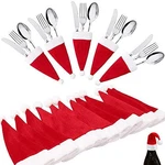 30 Pack Christmas Santa Hats Silverware Holders Felt Knife Fork Utensil Decor. Fixed Price $15.84.