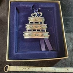 Wedding Cake 2 Heart Ornaments Silver Color Gloria Duchin Preowned. Fixed Price $12.00.