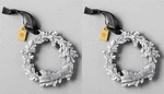 Lot Of Wreath Holiday Ornament 2017 Pewter Silver Hearth & Hand Magnolia Xmas. Fixed Price $5.75.