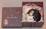 Vera Bradley Scottie Dogs Glass Christmas Ornament Happy Howlidays! Nib. Fixed Price $32.50.