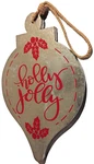 Christmas Metal Art Ornament Sign 19.75" Holly Jolly Wall Decor Brand New. Fixed Price $20.98.