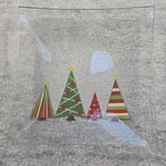 Pampered Chef Holiday Serving Platter 12" Square Glass Christmas Tree #2807 Nib. Fixed Price $20.00.