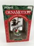 Noma Ornamotion Rotating Christmas Ornament Ski Race 1989 Vintage Complete Nib. Fixed Price $8.00.