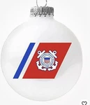 Coast Guard Glass Ornament Krebs Christmas 3 1/4" Ball. Fixed Price $12.00.