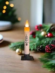 Primitive Christmas 7" Feather Tree Led Timer Taper Candle. Fixed Price $9.00.