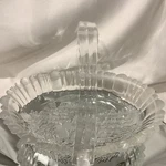 Mikasa Winter Dreams Frosted Glass Christmas Basket Germany 9.5 X 7.5 Euc. Fixed Price $17.95.