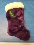 Santa's Best Christmas Stocking Royal Plum Soft Silky Faux Fur Holiday Decor. Fixed Price $9.87.