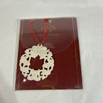 Lenox Ivory Wreath Charm Christmas Tree Ornament. Fixed Price $12.95.