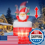 Omdekor 6 Ft Inflatables Santa Claus The Chimney Up And Down, Christmas Blow. Fixed Price $72.46.