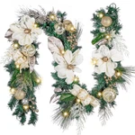 Valery Madelyn 6 Feet Pre-lit Christmas Garland With Lights For Mantle, Light.... Fixed Price $78.78.