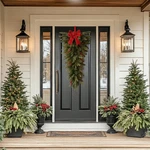 Northlight 54" Mixed Pine Artificial Christmas Teardrop Swag - Unlit. Fixed Price $75.59.