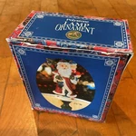 Vintage Giftco Polystone Christmas Santa Lamp Top Ornament 3.25" With Box. Fixed Price $10.40.