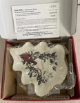 New Box Lenox Winter Greetings Christmas Tree Shaped Red Cardinal Candy Dish. Fixed Price $19.99.