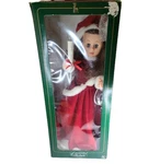 Vtg Santas Best Display Animated Christmas Doll Red Velvet Dress Girl 24". Fixed Price $29.99.