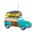 Kurt Adler 4" "let's Go Surfing" Woody Car W/surfboards Christmas Ornament D4335. Fixed Price $14.88.
