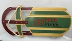Hallmark Festive Flyer Christmas Sled Sleigh Red Green Metal Wood 15 X6 X2. Fixed Price $24.70.