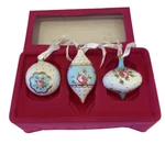 Royal Albert New Country Polka Rose Ornaments Set Of 3 Euc. Fixed Price $59.49.