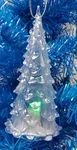Frozen Iced Pine Tree Ornament - Acrylic Light Up Led Winter Wonderland 5". Fixed Price $5.00.
