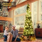 Costway 9FT Pvc Artificial Slim Pencil Christmas Tree W/stand Cor. Fixed Price $99.99.