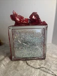 Lighted Glass Block Holiday Table/window Display 8X8X3. Fixed Price $9.77.