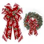 Large Merry Christmas Bow For Wreath, Red Pink Candy Cane Chri.... Fixed Price $11.36.
