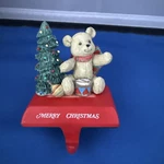 Santas Workbench Resin Stocking Holder Teddy Bear Christmas Tree See Defect. Fixed Price $19.99.