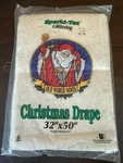 Vtg Sparkl-tex Old World Santa Glittering Christmas Drape 32" 50" Nos. Fixed Price $9.99.